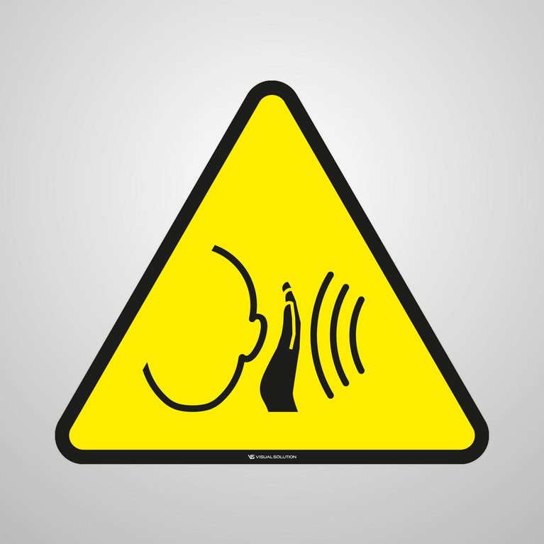 Naklejka ostrzegawcza informująca o nagłym hałasie | GDW038.