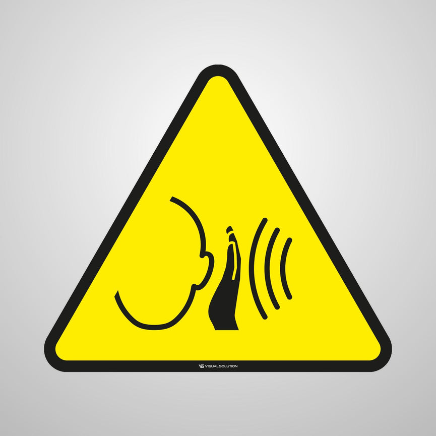 Naklejka ostrzegawcza informująca o nagłym hałasie | GDW038.