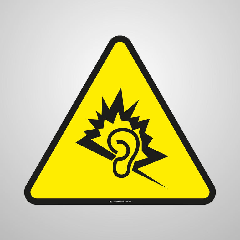 Naklejka ostrzegawcza dotycząca silnego hałasu | GE002.