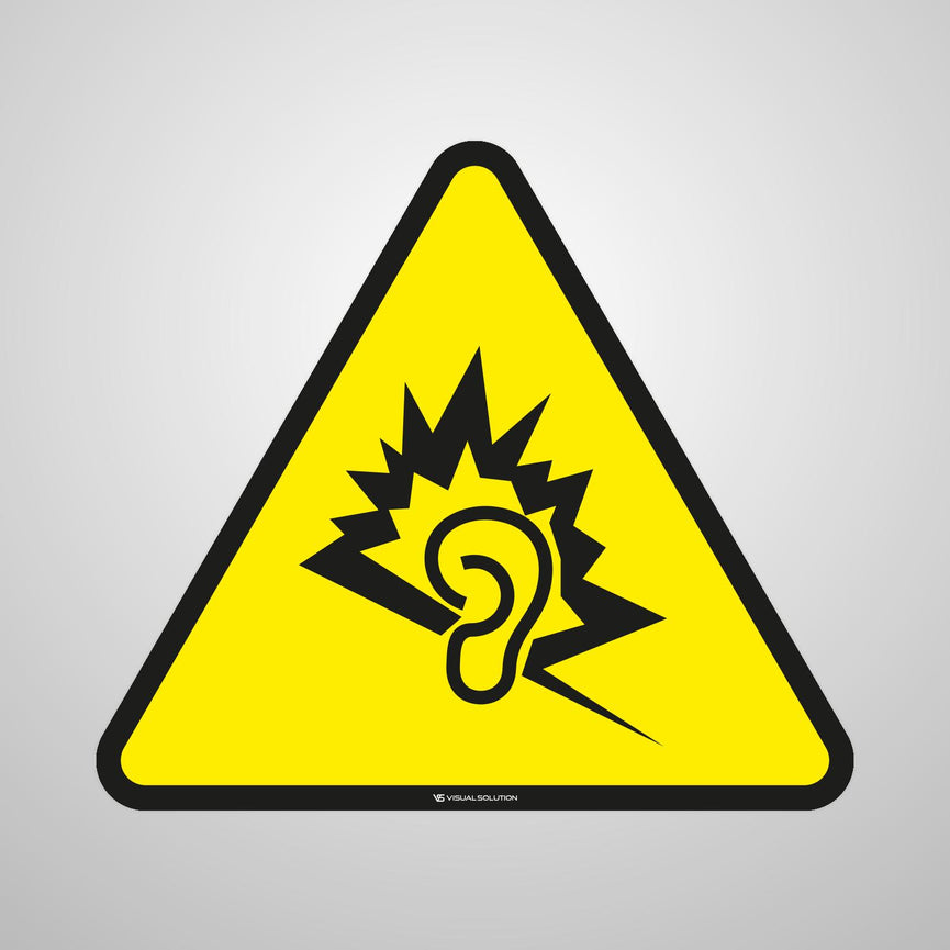 Naklejka ostrzegawcza dotycząca silnego hałasu | GE002.