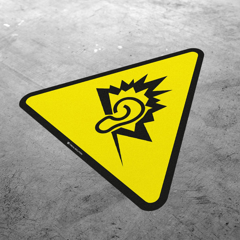 Naklejka ostrzegawcza dotycząca silnego hałasu | GE002.