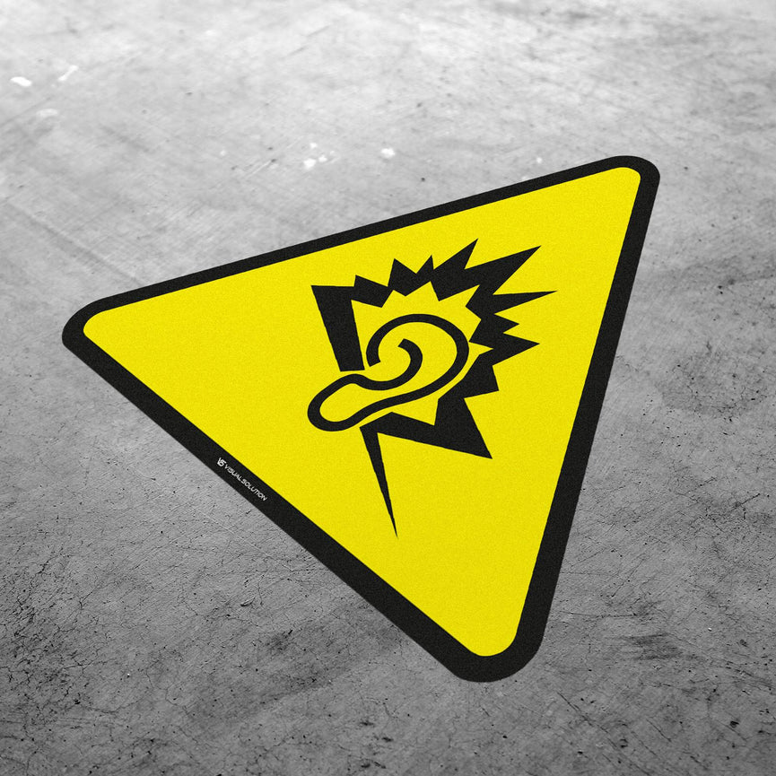 Naklejka ostrzegawcza dotycząca silnego hałasu | GE002.