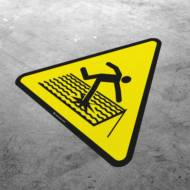 Naklejka ostrzegawcza informująca o zagrożeniu kruchym dachem | GDW036.