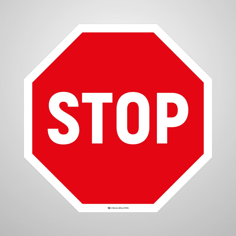 Naklejka Podłogowa BHP: Stop