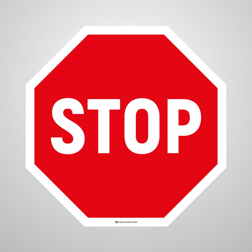 Naklejka Podłogowa BHP: Stop