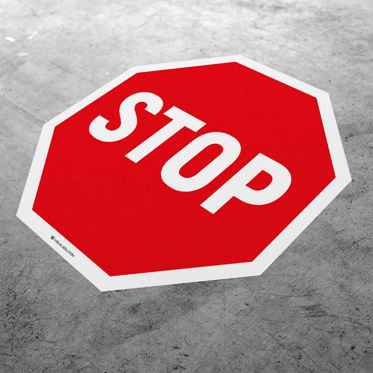 Naklejka Podłogowa BHP: Stop