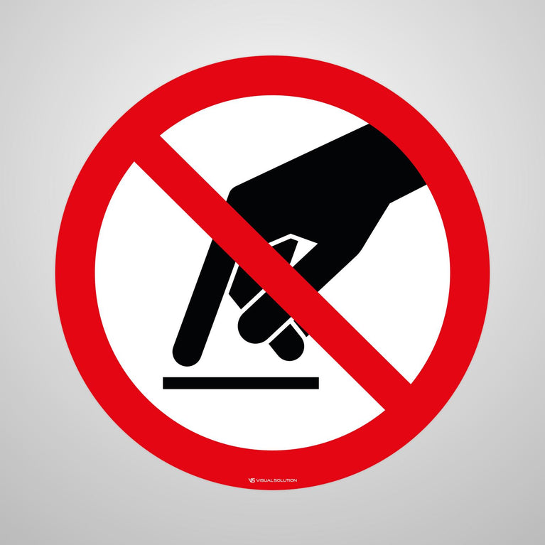 Naklejka Podłogowa BHP: Zakaz Dotykania