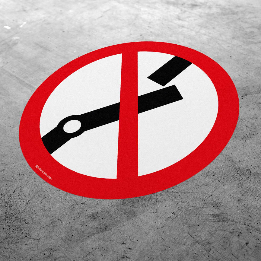 Naklejka Podłogowa BHP: Nie Przełączaj