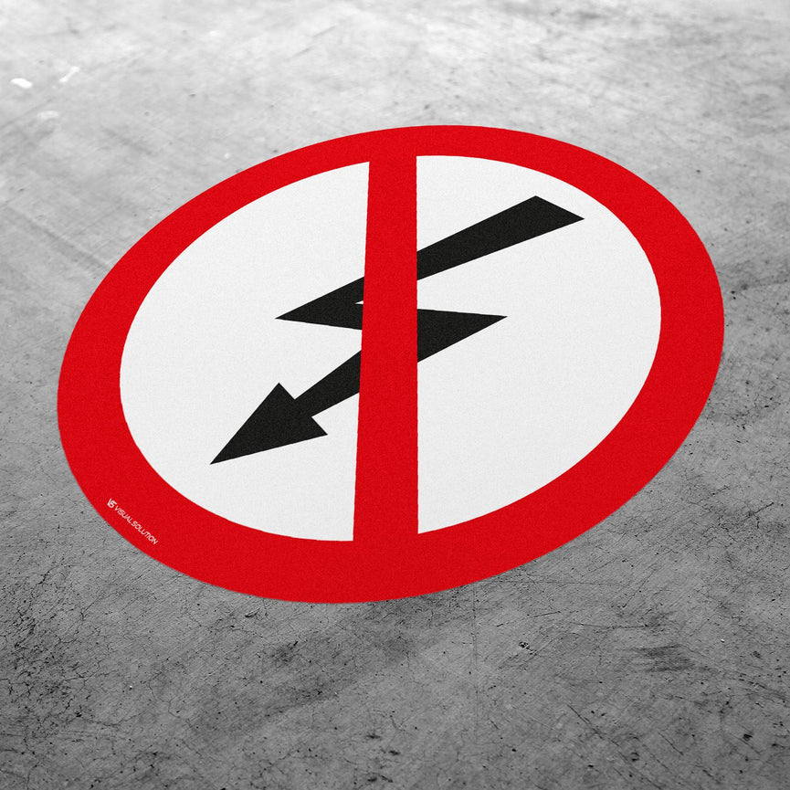 Naklejka Podłogowa BHP: Nie Załączać Urządzeń Elektrycznych