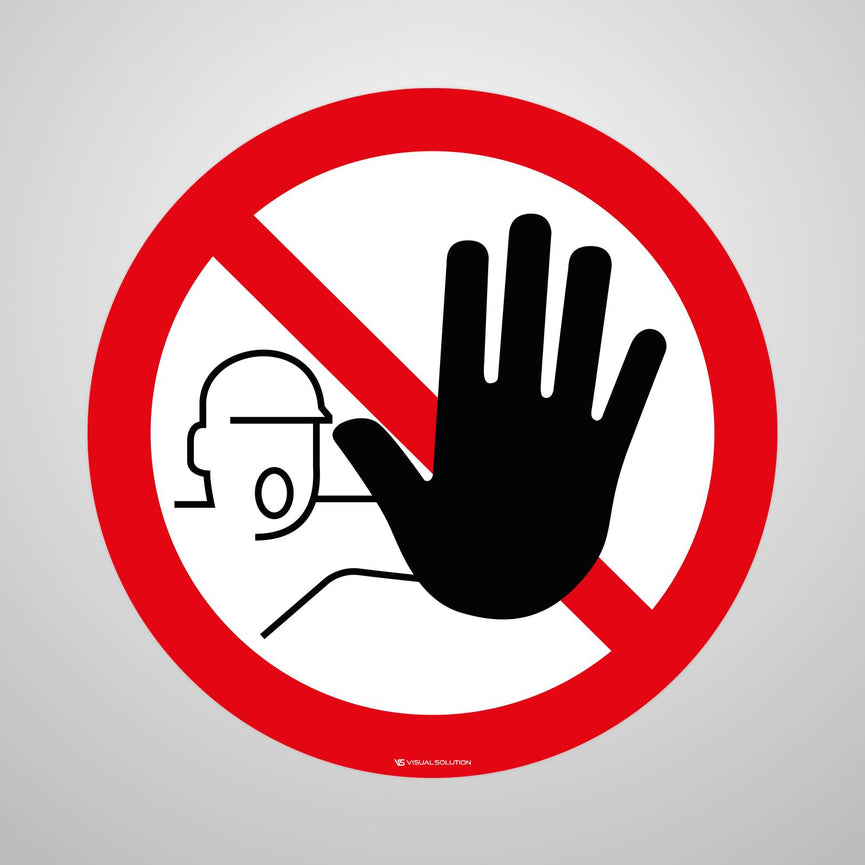 Naklejka Podłogowa BHP: Nieupoważniony Wstęp Wzbroniony