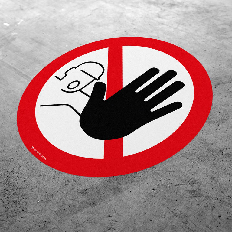 Naklejka Podłogowa BHP: Nieupoważniony Wstęp Wzbroniony