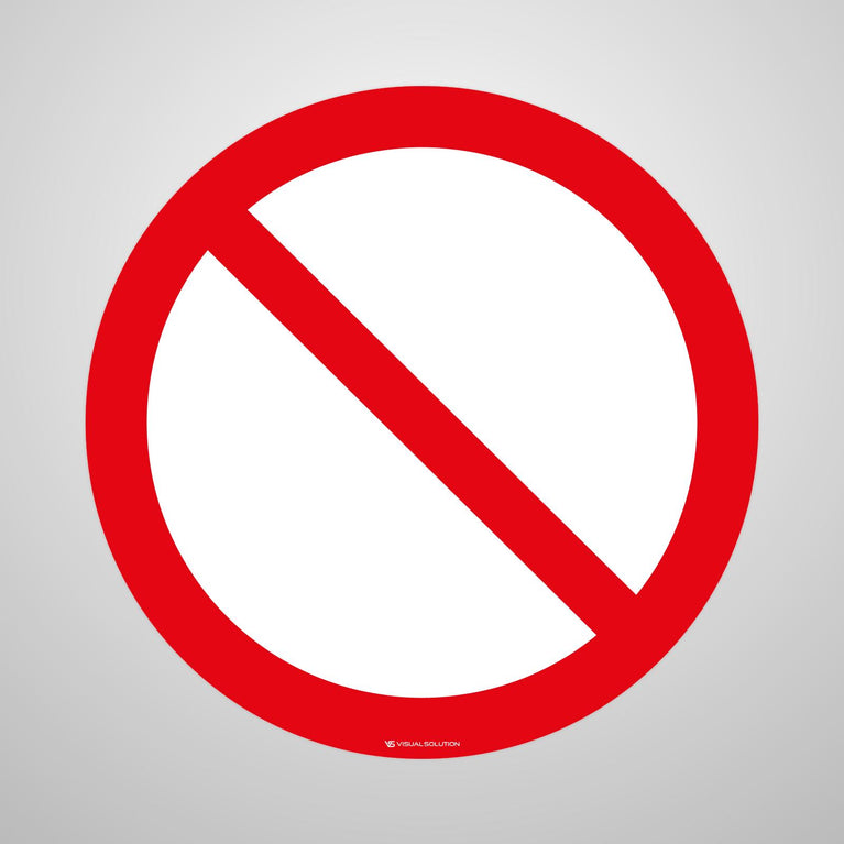 Naklejka Podłogowa BHP: Ogólny Znak Zakazu