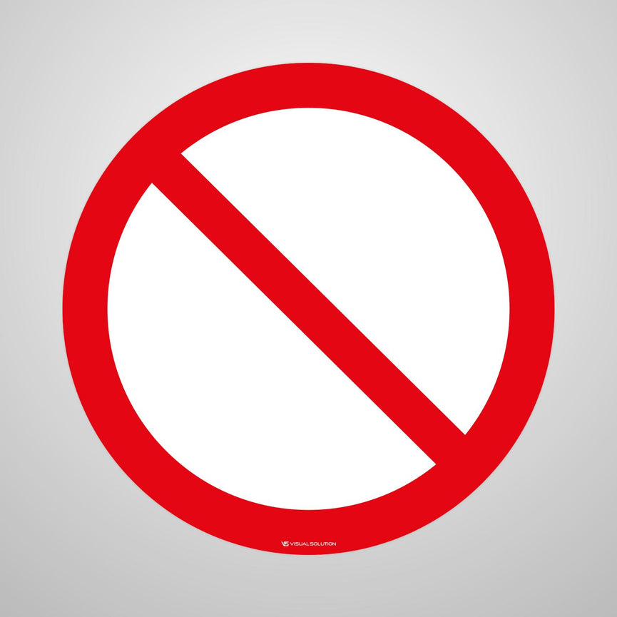 Naklejka Podłogowa BHP: Ogólny Znak Zakazu