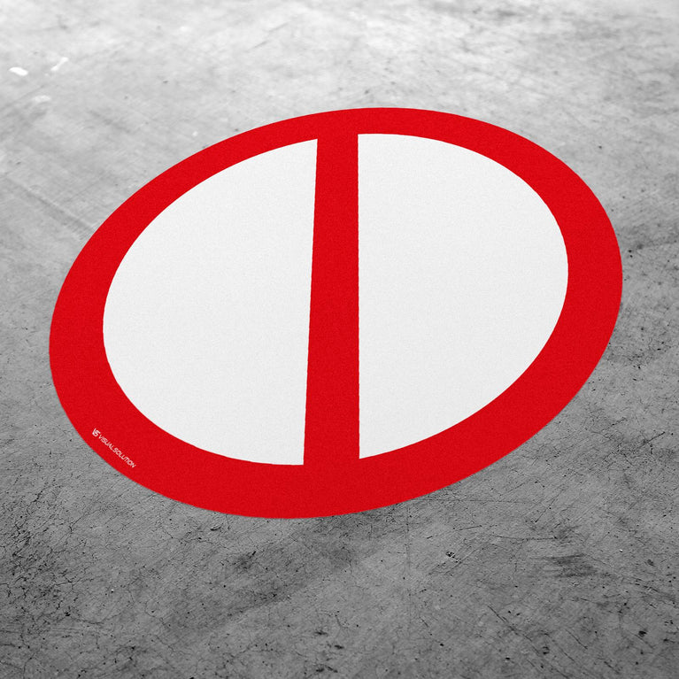 Naklejka Podłogowa BHP: Ogólny Znak Zakazu