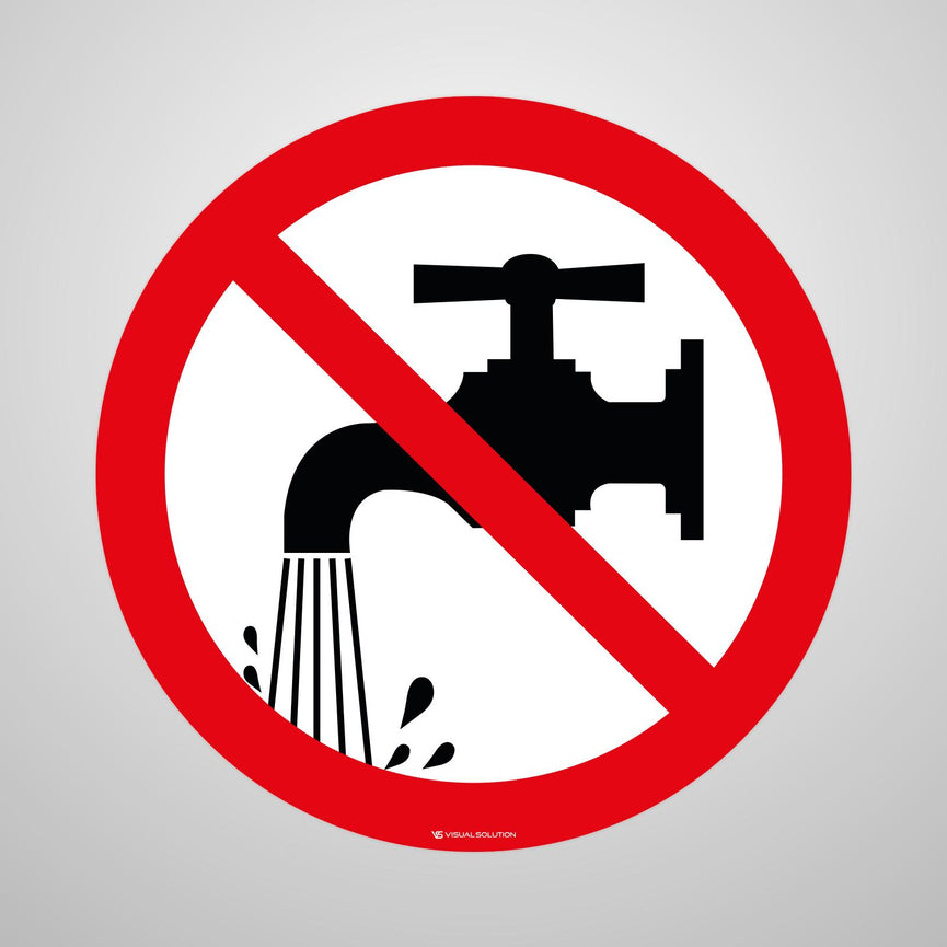 Naklejka Podłogowa BHP: Oszczędzaj Wodę