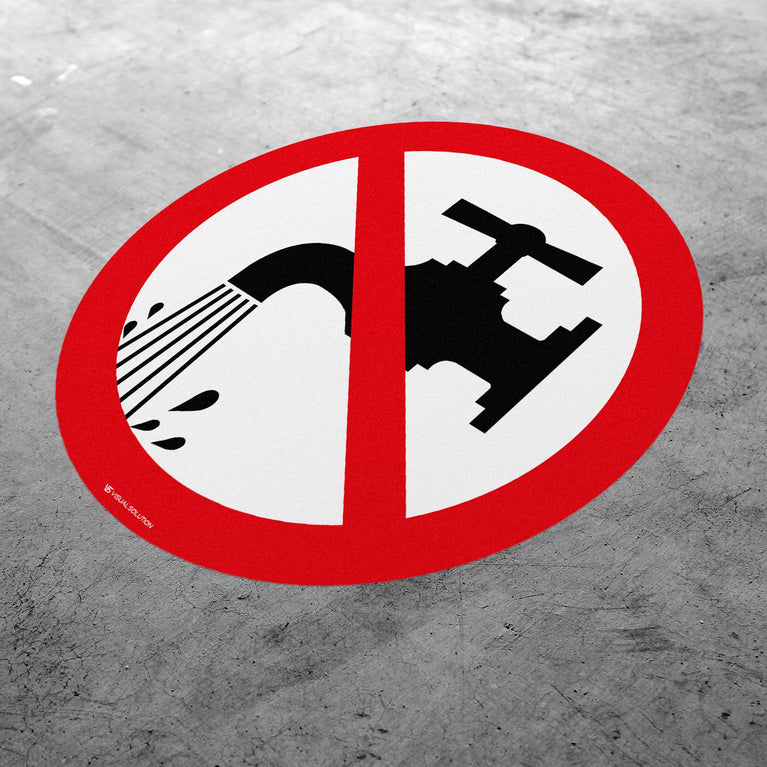 Naklejka Podłogowa BHP: Oszczędzaj Wodę