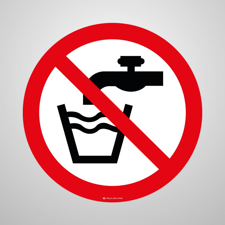 Naklejka Podłogowa BHP: Woda Niezdatna do Picia