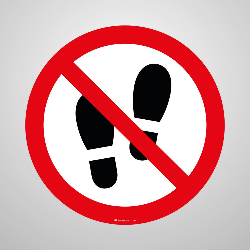 Naklejka Podłogowa BHP: Zakaz Deptania