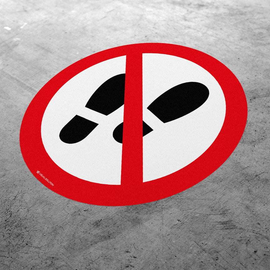 Naklejka Podłogowa BHP: Zakaz Deptania