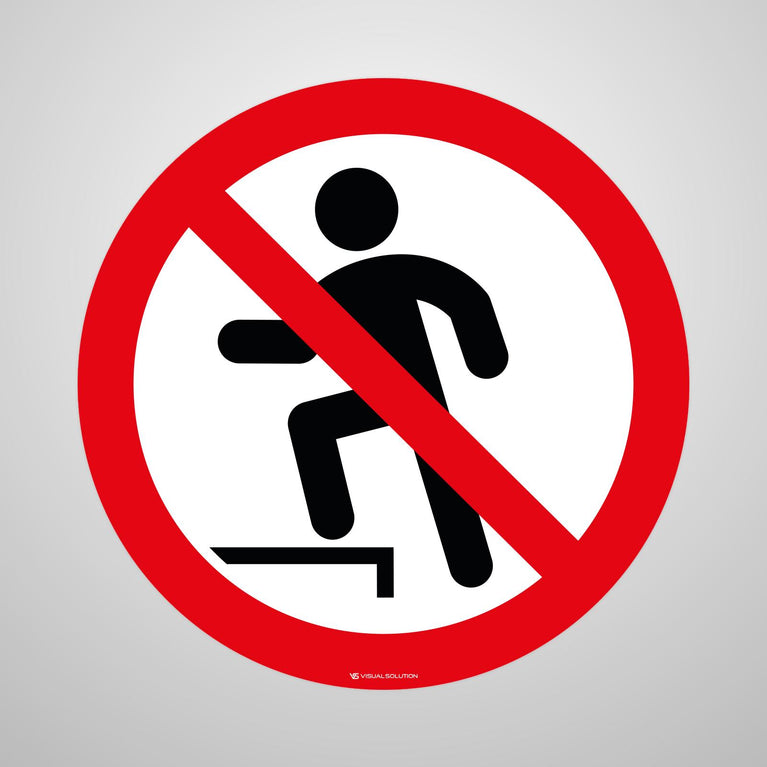 Naklejka Podłogowa BHP: Zakaz Chodzenia po Powierzchni