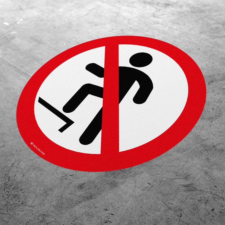 Naklejka Podłogowa BHP: Zakaz Chodzenia po Powierzchni