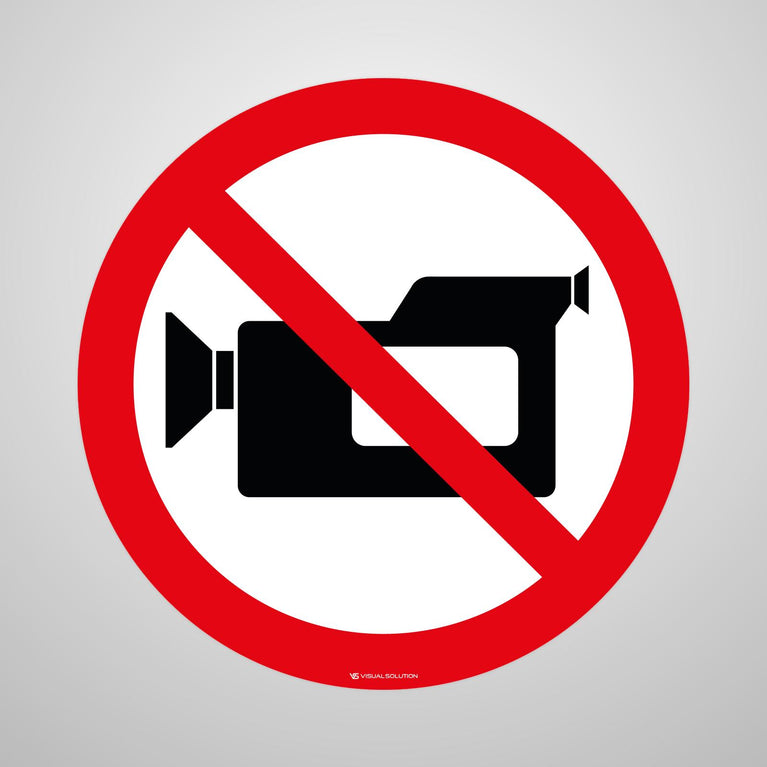 Naklejka Podłogowa BHP: Zakaz Filmowania