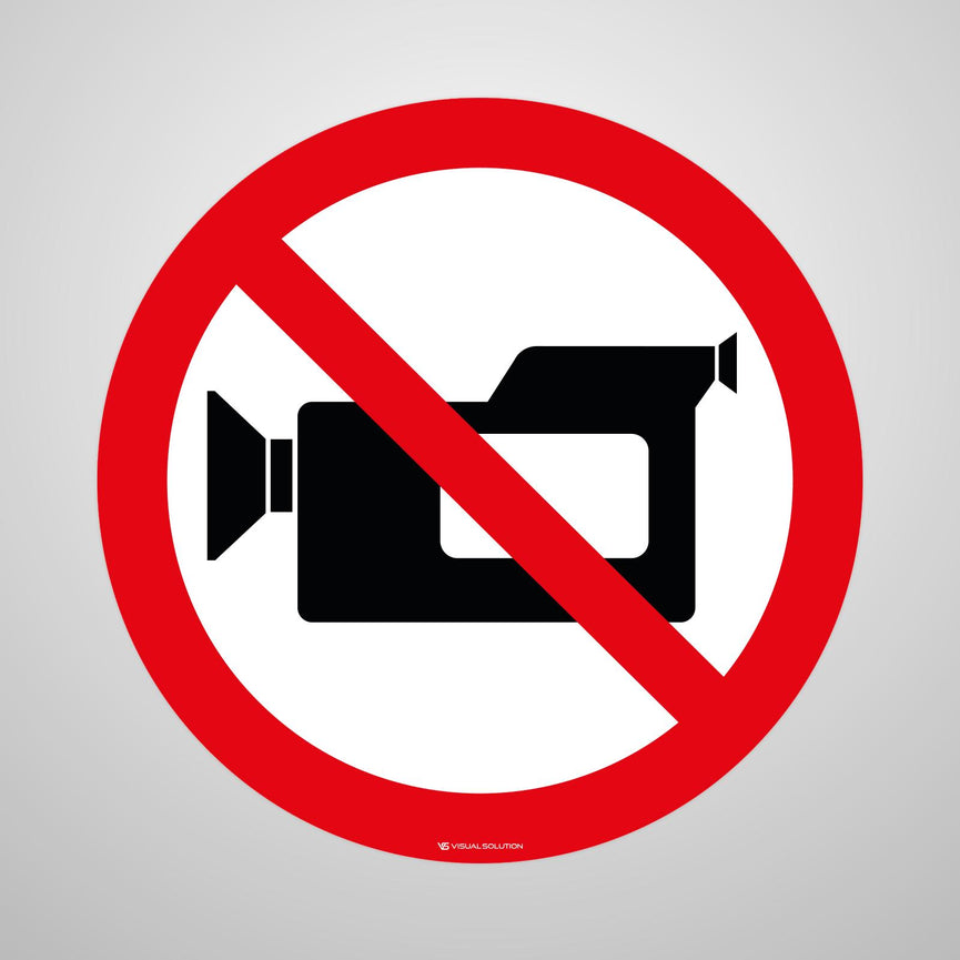 Naklejka Podłogowa BHP: Zakaz Filmowania