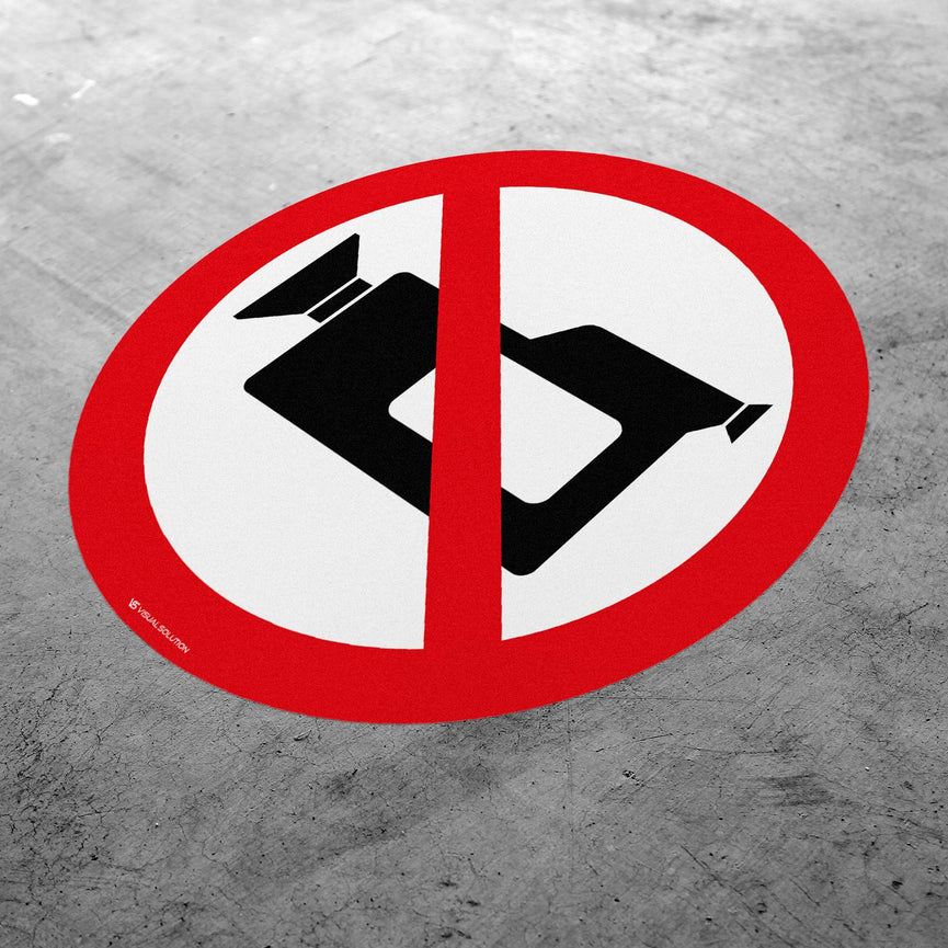 Naklejka Podłogowa BHP: Zakaz Filmowania