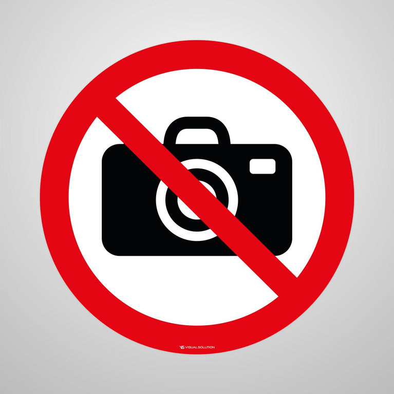 Naklejka Podłogowa BHP: Zakaz Fotografowania