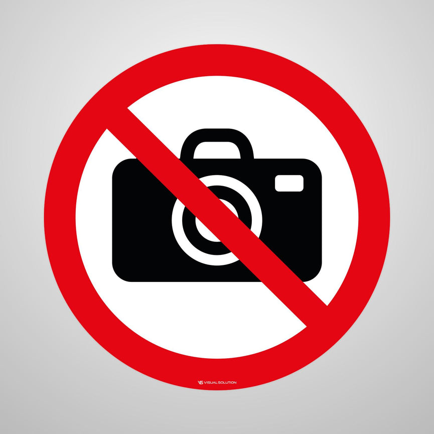 Naklejka Podłogowa BHP: Zakaz Fotografowania