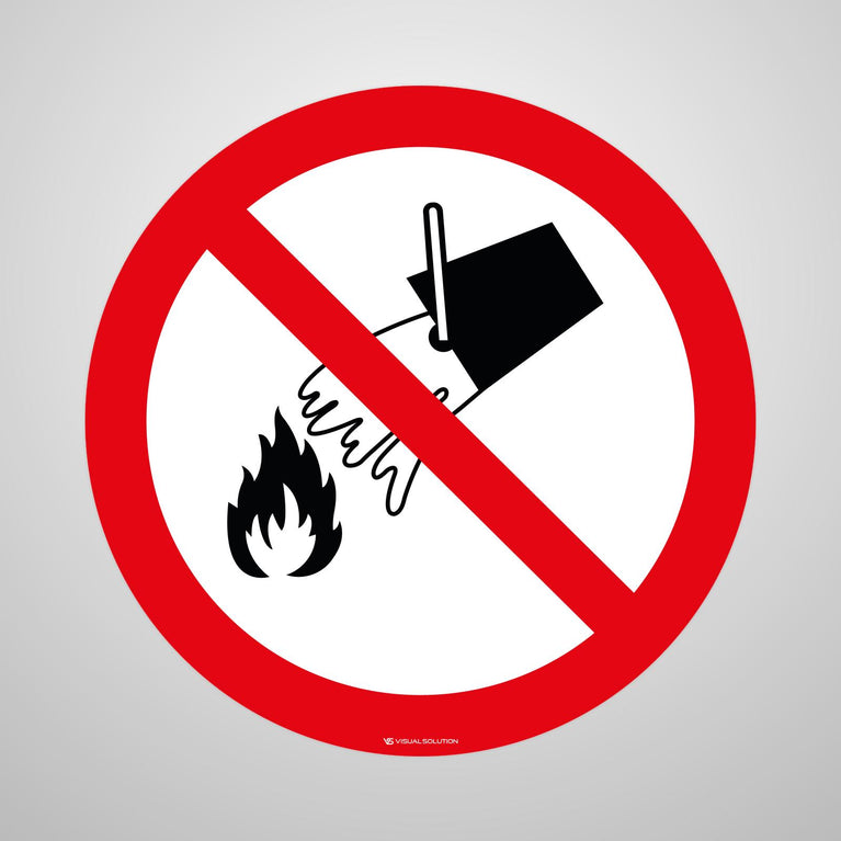 Naklejka Podłogowa BHP: Zakaz Gaszenia Wodą