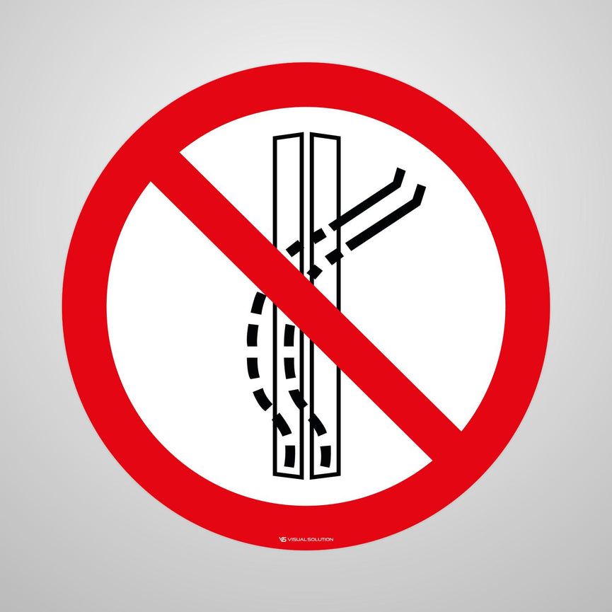 Naklejka Podłogowa BHP: Zakaz Opuszczania Wyznaczonej Trasy