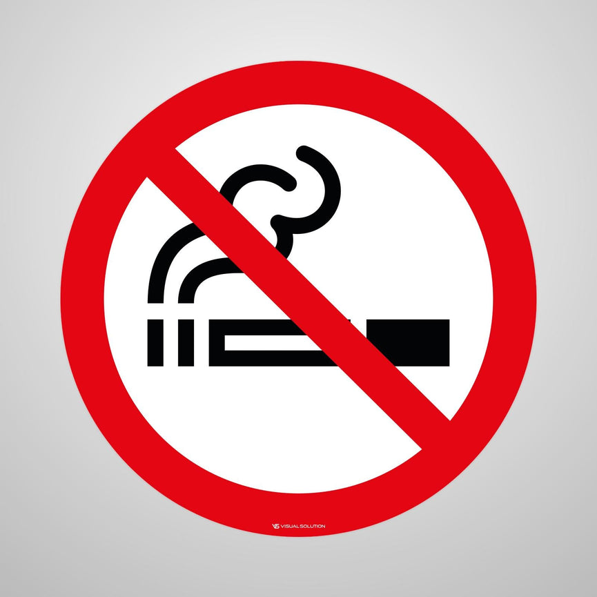 Naklejka Podłogowa BHP: Zakaz Palenia Tytoniu-10szt