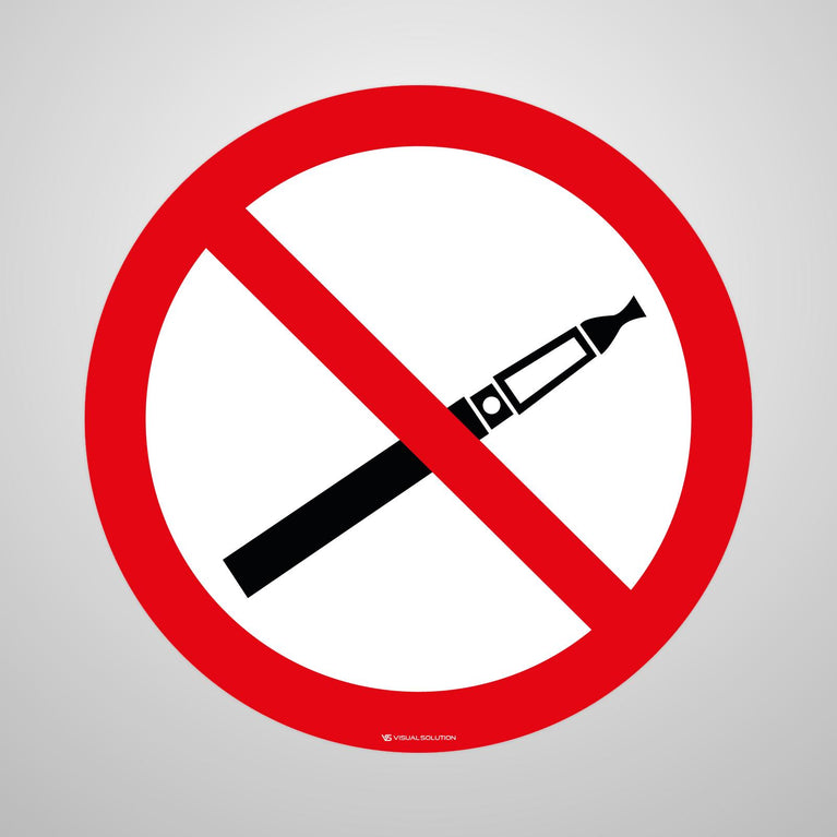 Naklejka Podłogowa BHP: Zakaz Palenia Papierosów Elektronicznych