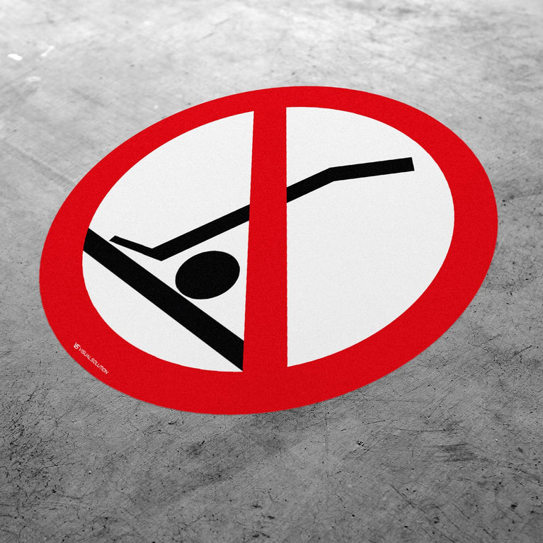 Naklejka Podłogowa BHP: Zakaz Podnoszenia Wózkiem