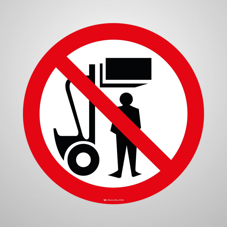 Naklejka Podłogowa BHP: Zakaz Przebywania Pod Ciężarem