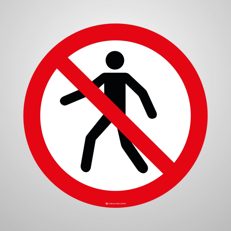 Naklejka Podłogowa BHP: Zakaz Przejścia