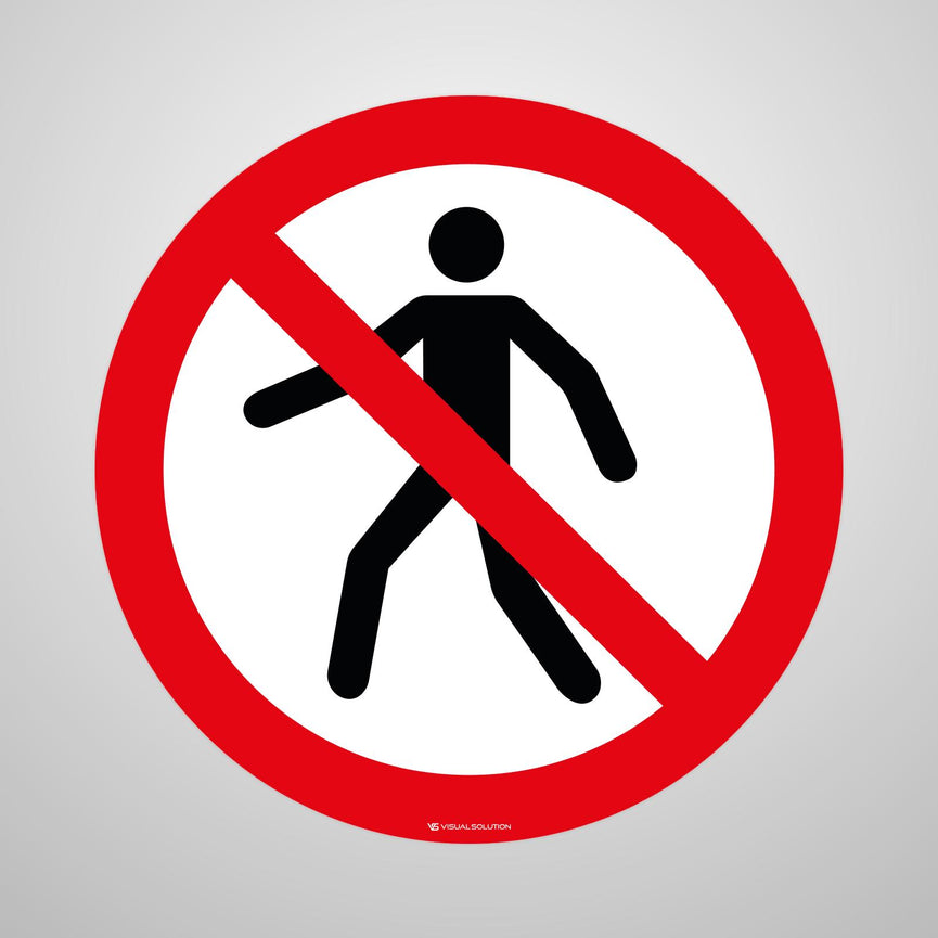 Naklejka Podłogowa BHP: Zakaz Przejścia