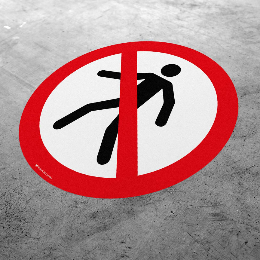 Naklejka Podłogowa BHP: Zakaz Przejścia