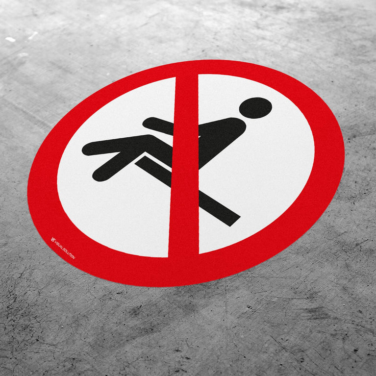 Naklejka Podłogowa BHP: Zakaz Siadania