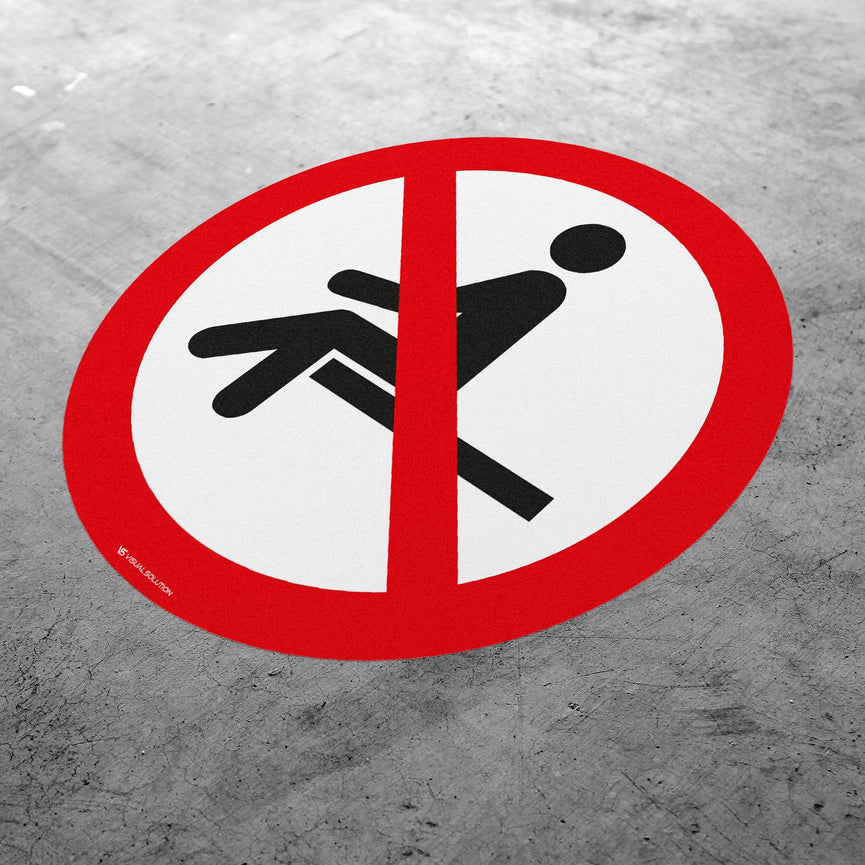 Naklejka Podłogowa BHP: Zakaz Siadania