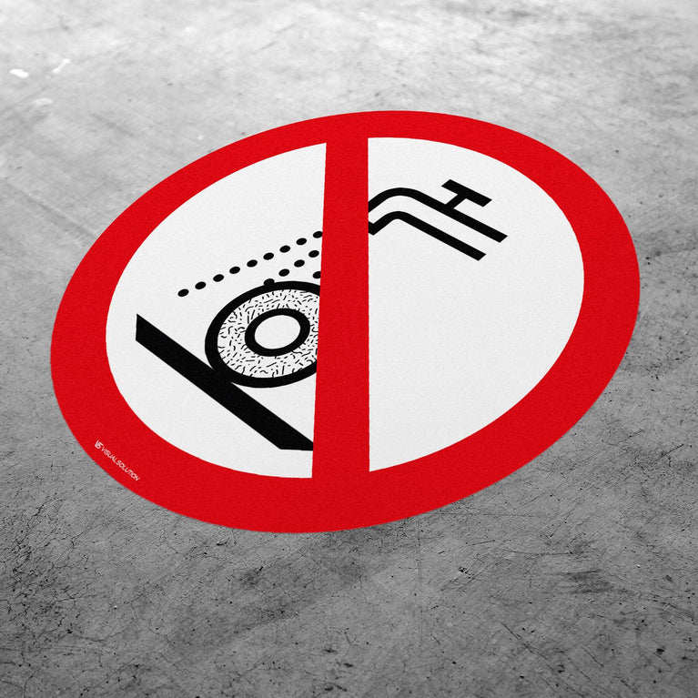 Naklejka Podłogowa BHP: Zakaz Szlifowania na Mokro