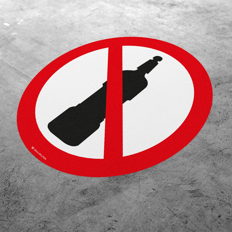 Naklejka Podłogowa BHP: Zakaz Używania Detergentów