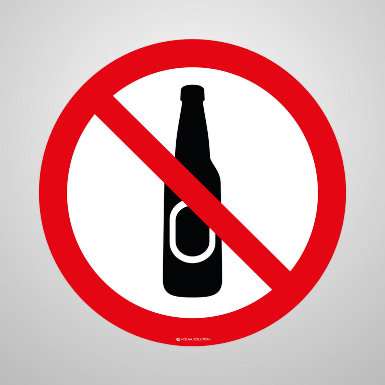 Naklejka Podłogowa BHP: Zakaz Używania Szkła