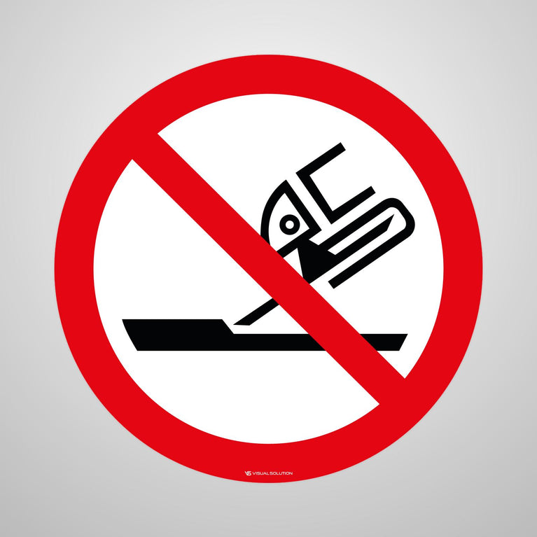 Naklejka Podłogowa BHP: Zakaz Używania Szlifierki