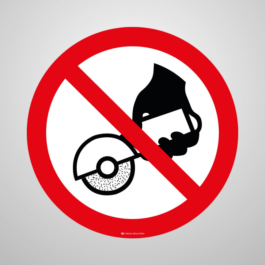 Naklejka Podłogowa BHP: Zakaz Używania Szlifierki Ręcznej