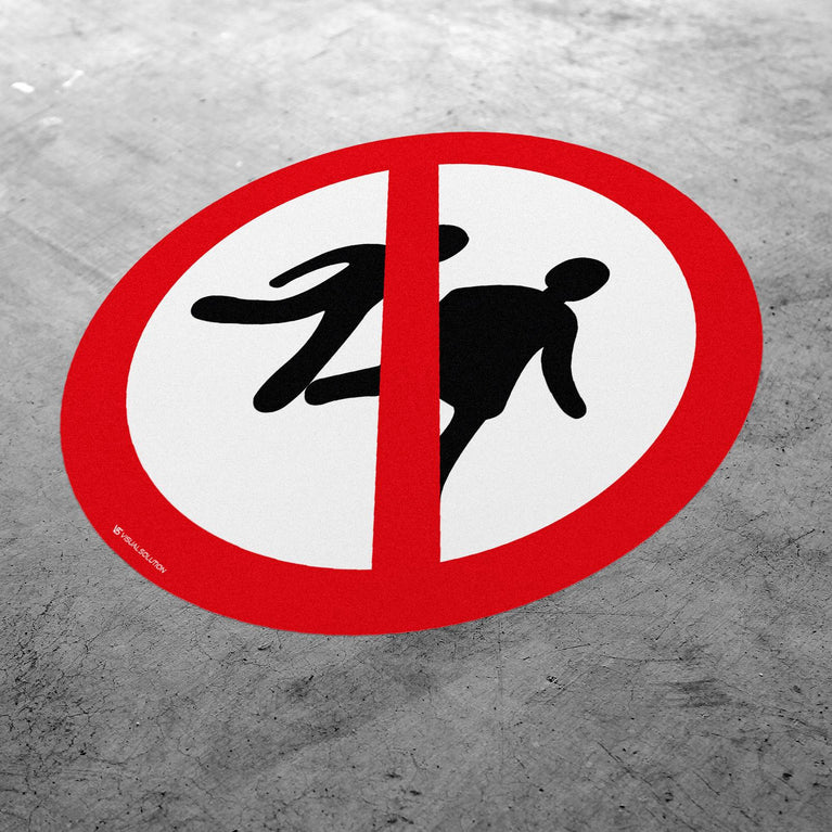 Naklejka Podłogowa BHP: Zakaz Wstępu Dzieciom