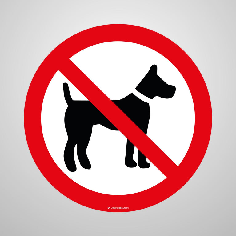Naklejka Podłogowa BHP: Zakaz Wstępu ze Zwierzętami