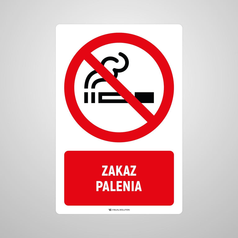 Naklejka Podłogowa BHP: Znak "Zakaz Palenia" z Opisem-10szt