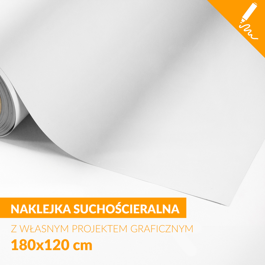 Naklejka Suchościeralna do Tablicy - 180x120cm